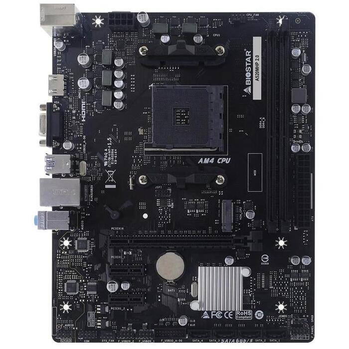 Mainboard|BIOSTAR|AMD A520|Socket AM4|micro ATX|RAM DDR4-SDRAM|2xSlots|1xNumber of