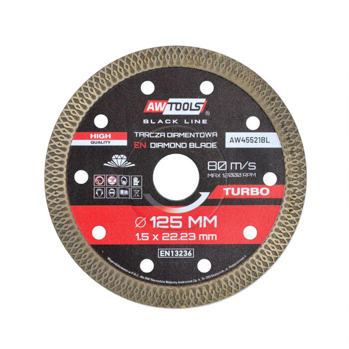 Plāns turbo dimanta asmens 125x1.5x22