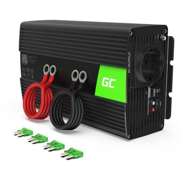 Green Cell INV08 pārveidotājs, 12V-230V, 1000W/2000W