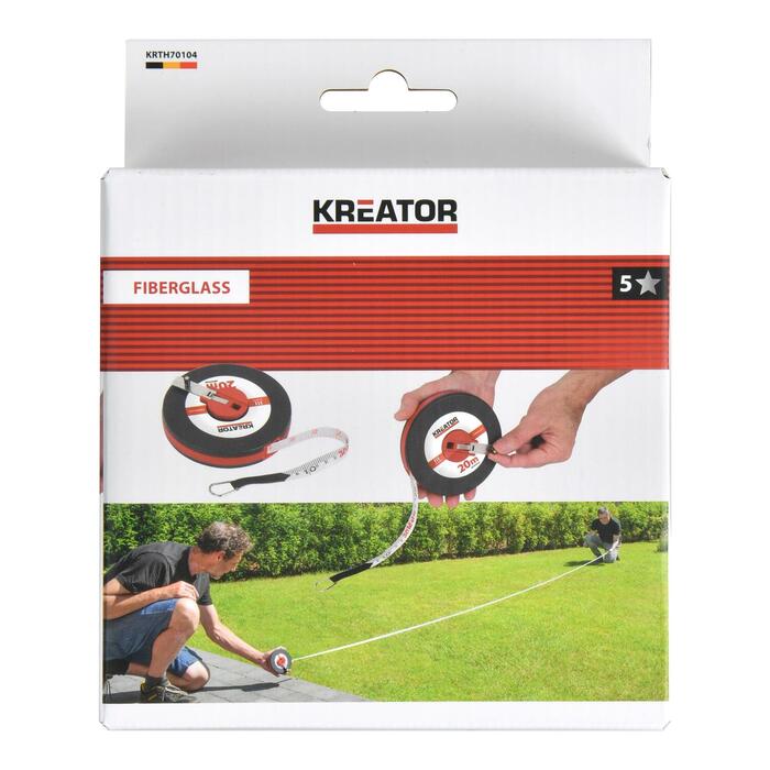 Mērlente 20m stikla šķiedra, Kreator, KRTH70104