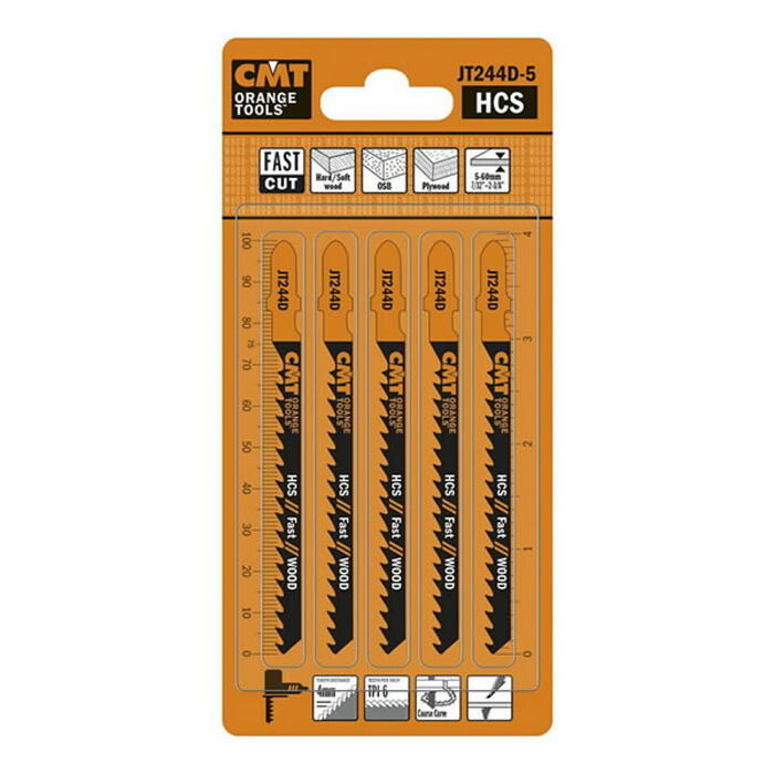 Figūrzāģa asmens kokam HCS, 75x4mm, CMT