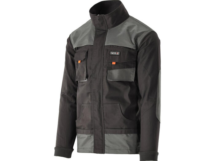 Yato darba jaka YT-80176, S, 267 g/m², 65% poliesters, 35% kokvilna, 8 kabatas, rāvējslēdzējs, ventilācija, atstarojoši elementi (YT-80176)