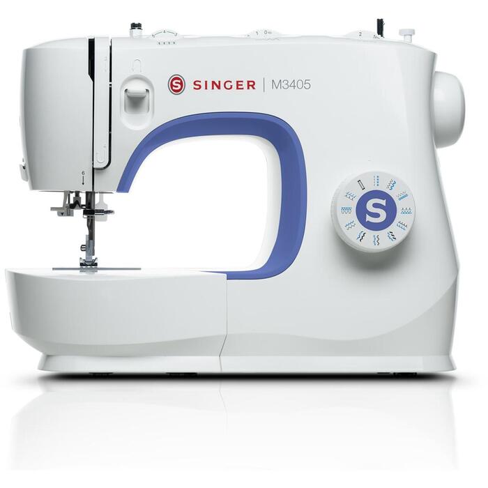 Singer Šujmašīna M3405, 23 dūrieni, 1 pogcaurums, automātiska vītne, regulējams dūriena garums, regulējams dūriena platums (M3405)