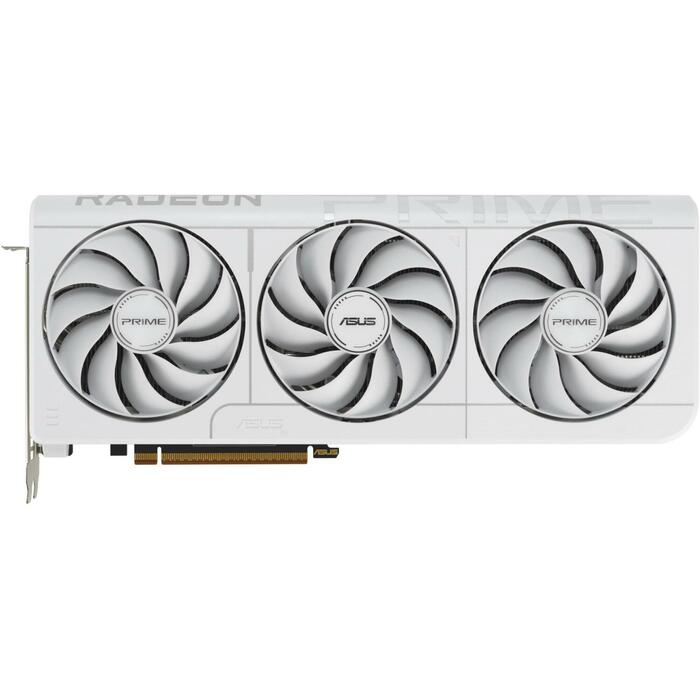 Asus Video karte PRIME-RX9070XT-O16G-WH 16GB GDDR6, 2460 MHz, 256 bit, PCIe 5.0, 3 ventilatori, 7680 x 4320 (PRIME-RX9070XT-O16G-WH)