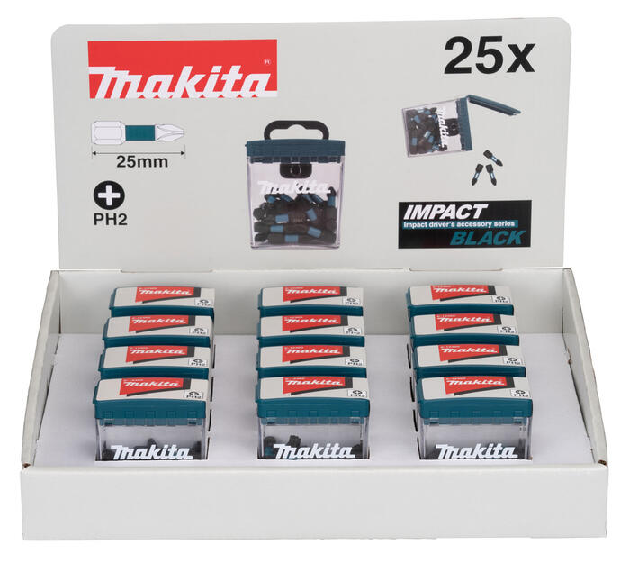 Makita Skrūvgrieža uzgaļi, PH2X25mm, 25gab. IMACT