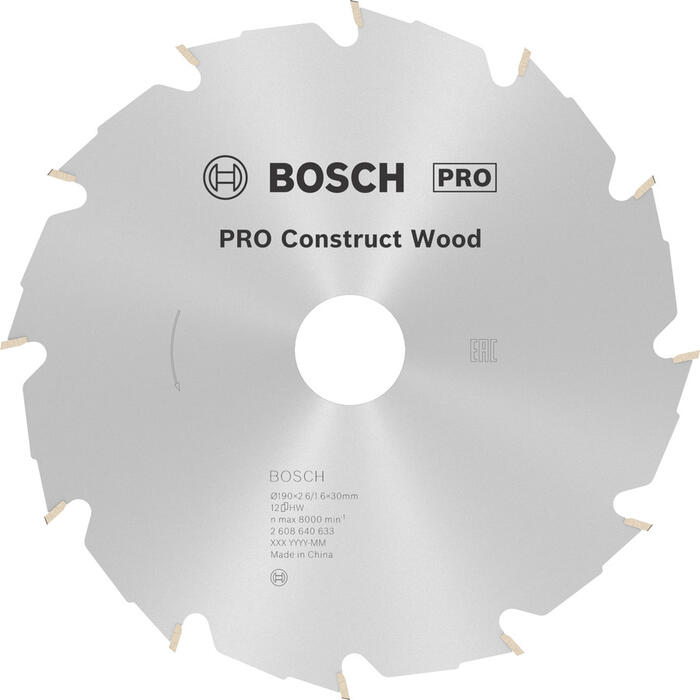 Ripzāģa disks 190x30 mm Construct wood