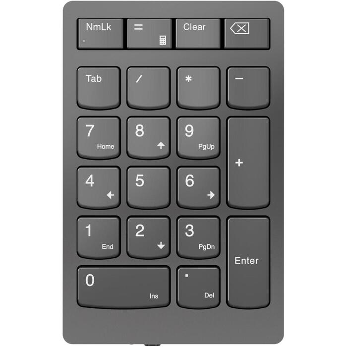 Lenovo Go Bezvadu Ciparu Klaviatūra 4Y41C33791, 21 taustiņi, 2.4 GHz, akumulators līdz 3 mēnešiem, kompakta dizains (4Y41C33791)