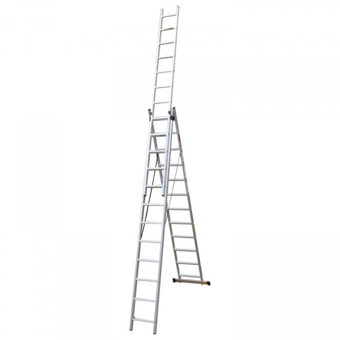 Ecomax Kombinētās kāpnes EML0203&EMX, 3x12 pakāpieni, 3,39/8,48m, alumīnijs, 150kg, EN131 (EML0203&EMX)