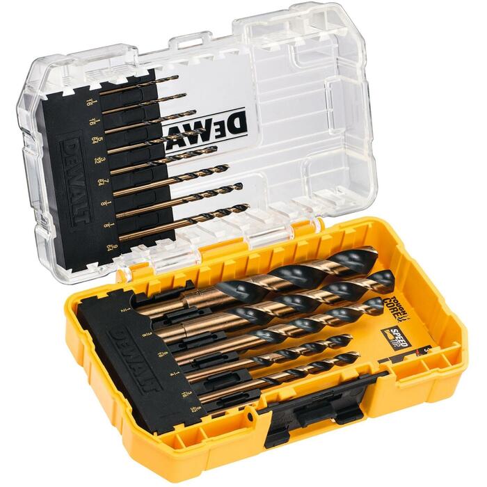 Dewalt Набор сверл по металлу DT70727-QZ, 14 шт., HSS-G, 3 плоских, Угловой наконечник, Совместим с TSTAK (DT70727-QZ)