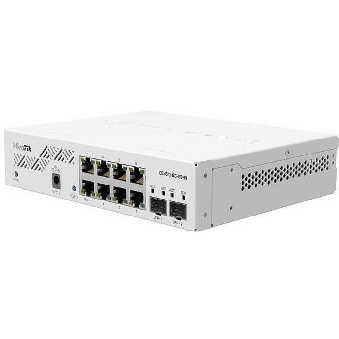 Mikrotik CSS610-8G-2S+IN komutators 8x1G, 2xSFP+, 12-57V