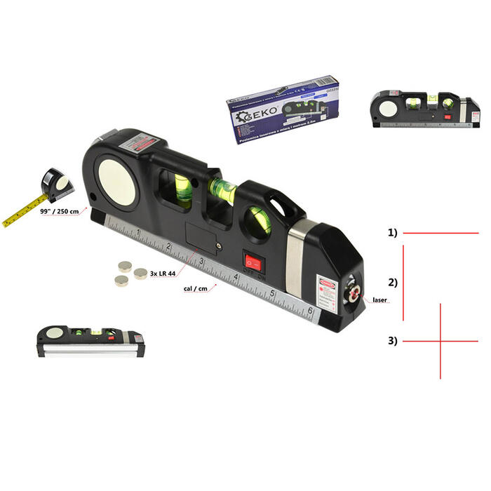 Multifunkcionāls lāzera līmeņrādis 190mm ar mērlenti