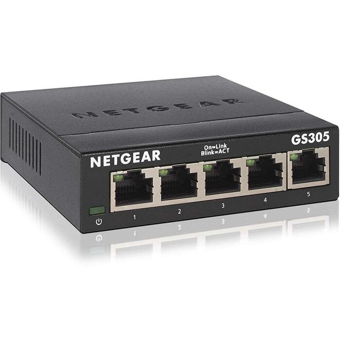 Netgear GS305-300PES komutators, 5x Gigabit Ethernet