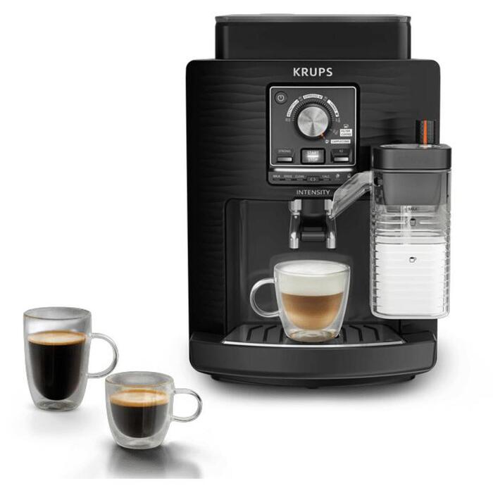 Krups кофемашина EA5028E0, 15 бар, 1450 Вт, 2 л, 260 г, полностью автоматическая, встроенный капучинатор, черный (EA5028E0)