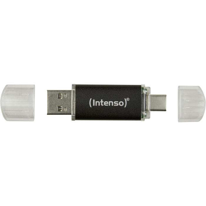 Intenso USB флеш-накопитель 3539480 32GB, USB 3.2 Gen 1, скорость чтения 70 MB/s, OTG, USB Type-A, USB Type-C, алюминий (3539480)