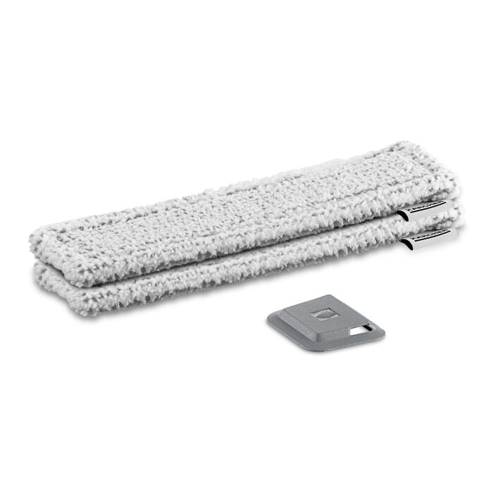 Karcher Салфетки из микрофибры 2.633-131.0, 2 шт., 70x275x30мм, 70% полиэстер, 30% полиамид, крепление липучка, скребок для грязи (2.633-131.0)