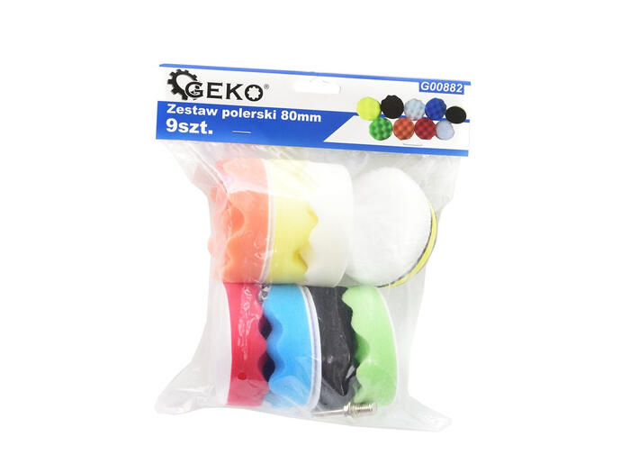 Geko sūklis pulēšanas komplekts 80mm, 9