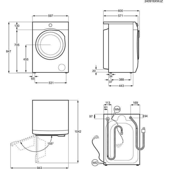 Electrolux SteamCare 700 veļas mašīna ar
