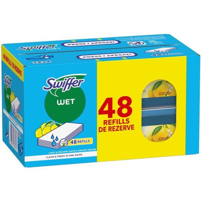 Swiffer Sweeper mitrās salvetes, 48gab (80877155)