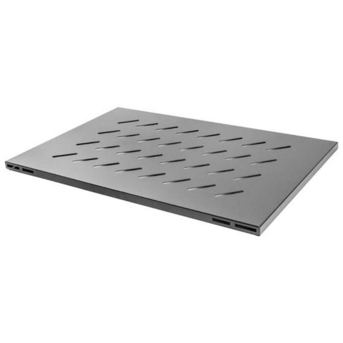 Lanberg Фиксированная полка 1U 19'' AK-1009-B, 465x715 мм, 120 кг, черная, 4-точечное крепление (AK-1009-B)