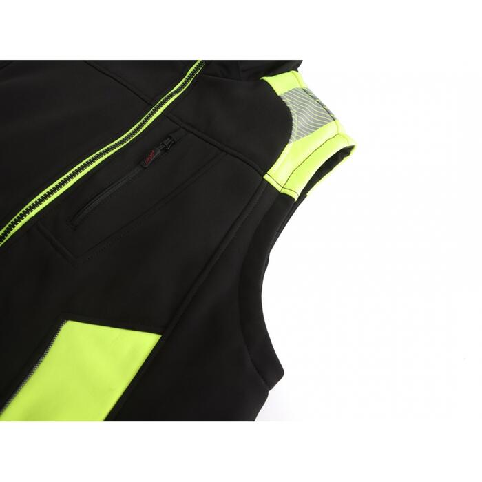 Pesso Vesta softshell veste VESTA-XL, melna/dzeltena