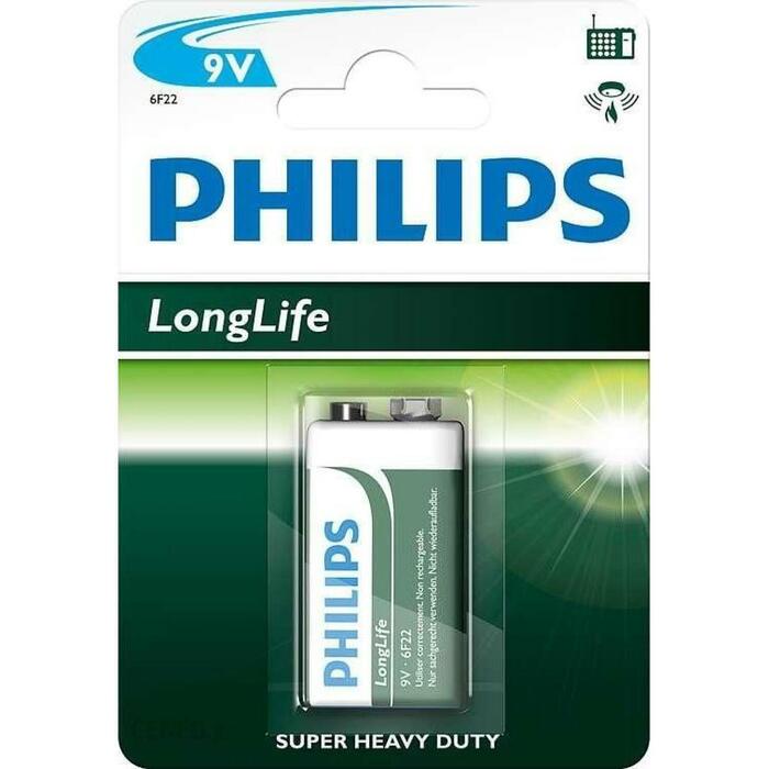 Philips Baterija 6F22L1B/10, 9 V, 0