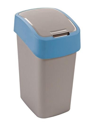 Atkritumu spainis Flip Bin 9L sudraba/zila