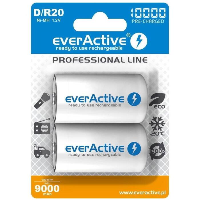 Everactive EVHRL20-10000 uzlādējamās baterijas, 2 gab