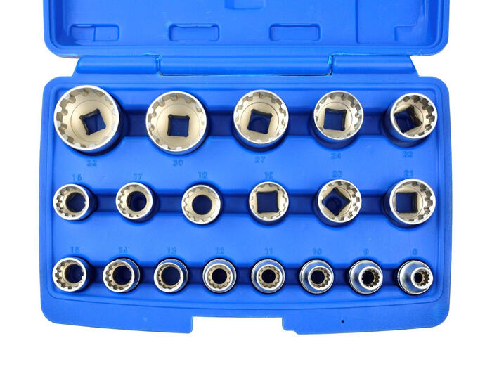 Muciņu atslēgu komplekts 1/2" 8-32mm (19gab