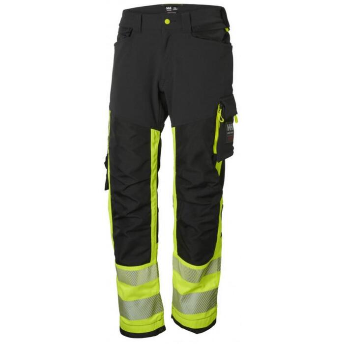 Helly Hansen Icu рабочие брюки 77471_369-C54&HH, C54, 315g/m², CL1, желтый/черный, с карманами, усиление Cordura (77471_369-C54&HH)