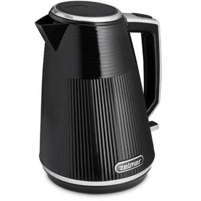 Zelmer Чайник ZCK7656 71507103P, 2200 W, 1.7 л, скрытый нагревательный элемент, 360° поворот, индикатор уровня воды (71507103P)
