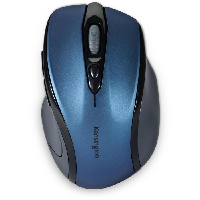Kensington Pro Fit bezvadu pele K72421WW, 1600 DPI, optiskā, RF bezvadu, 3 pogas, ritenītis, AAA akumulators, Nano uztvērējs, zila (K72421WW)