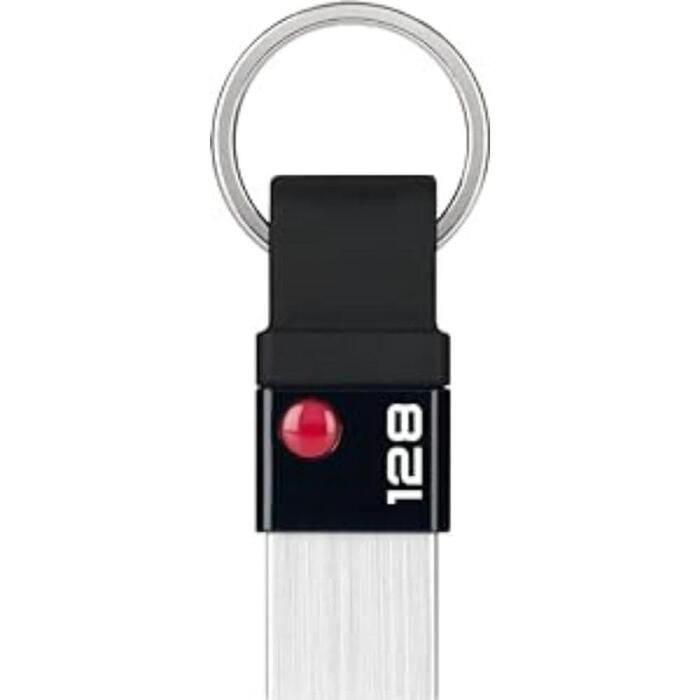 Emtec USB флешка ECMMD128GT103, 128GB, 180Mbps, 25Mbps, черный/металлический, USB 3.2, ультратонкий (ECMMD128GT103)
