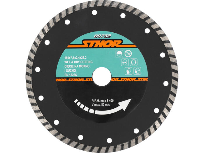 Sthor Dimanta griezējdisks TURBO 08792, 180mm