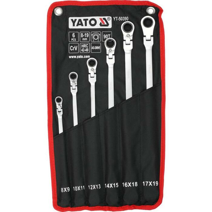 Yato sprūdrata atslēga YT-50390 8-19mm 6gab
