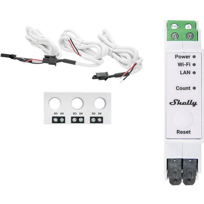 Shelly Pro 3EM-3CT63, jaudas patēriņa skaitītājs