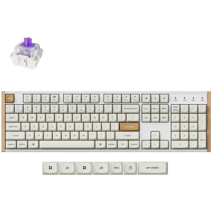 Keychron K10H-Q1, bezvadu klaviatūra, 100% formāts