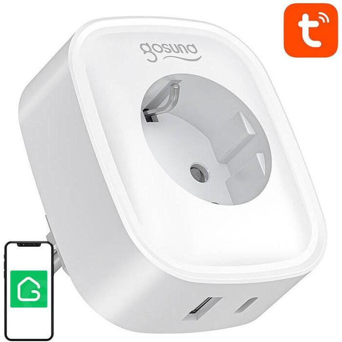 Gosund viedā kontakligzda SP6, 230V, 16A