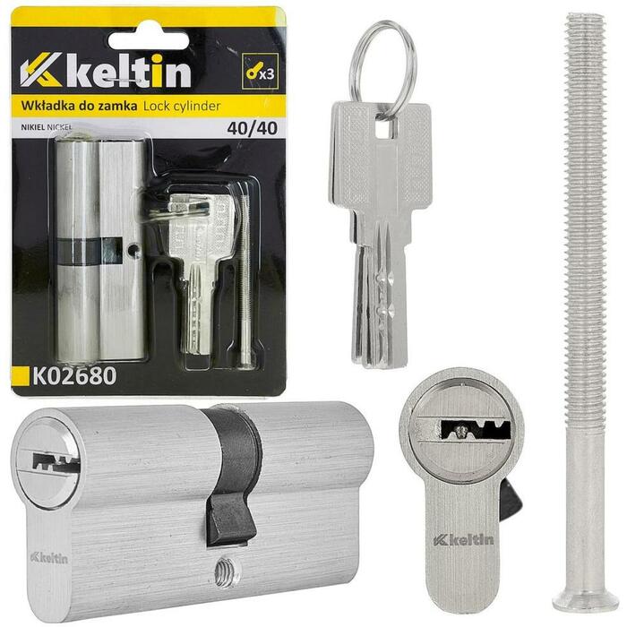Keltin Slēdzenes cilindrs K02680, 30/30mm, alumīnijs