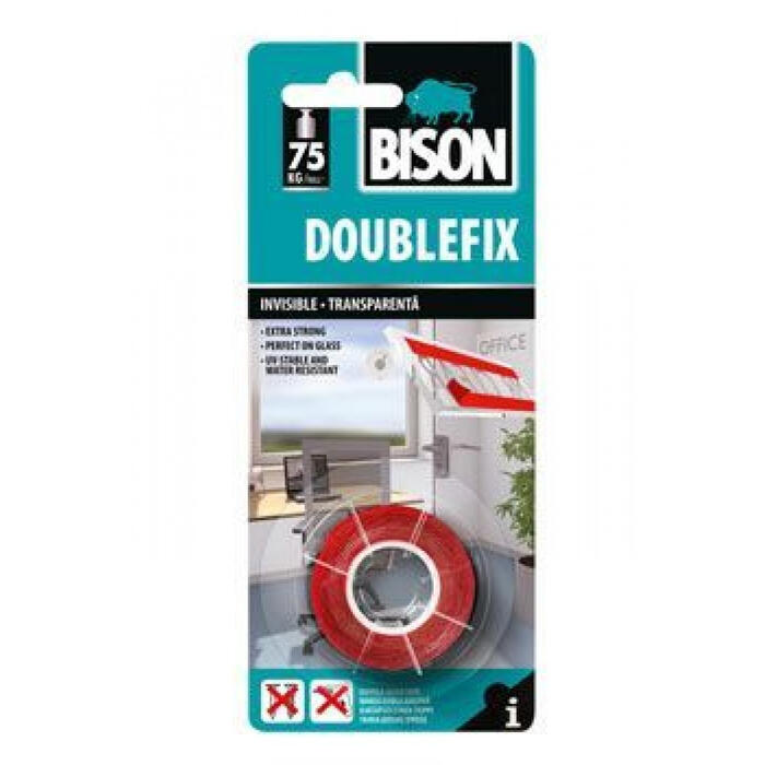 Līmlenta Doublefix Invisible 1.5m x 19mm 6312504 BISON (6312504)