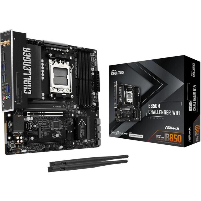 Mainboard|ASROCK|AMD B850|Socket AM5|micro ATX|RAM DDR5-SDRAM|4xSlots|Wi-Fi Yes|Bluetooth