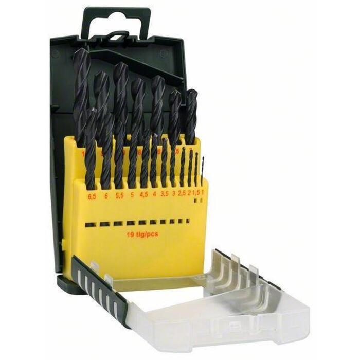 Bosch Metāla urbju komplekts 2607017151, 19 gab., HSS-R, 1-10 mm, 15 cm, cilindrisks, sausa urbšana (2607017151)