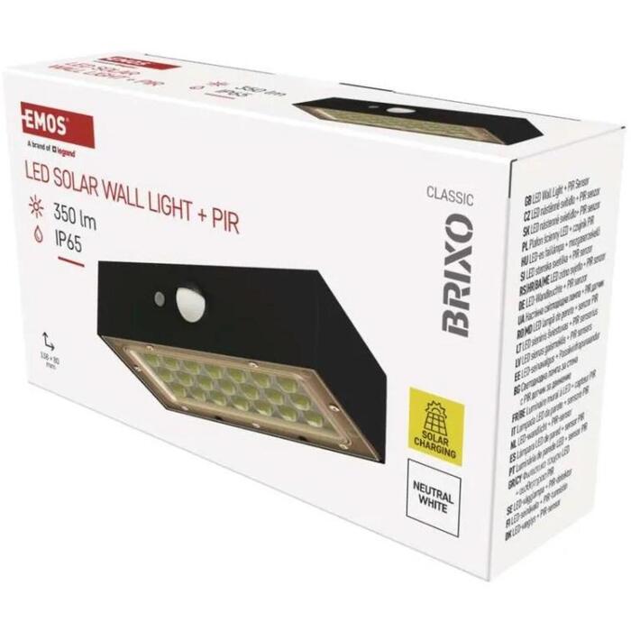 Emos LED светильник BRIXO ZG162S, 350 lm, 3,7 V, IP65, нейтральный белый, PIR датчик, 2 источника света (ZG162S)