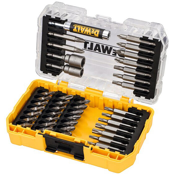 Dewalt набор бит для отвертки DT70705-QZ, 40 шт, 25мм, 50мм, Torx, Phillips, Pozi, шлиц, 8мм, 10мм, магнитный держатель, TSTAK (DT70705-QZ)