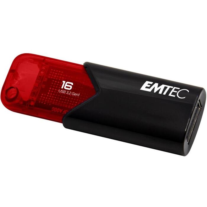 Emtec USB флешка B110 ECMMD16GB113, 16GB, 20Mbps, 10Mbps, USB 3.2, черный/красный, 100% переработанный пластик (ECMMD16GB113)