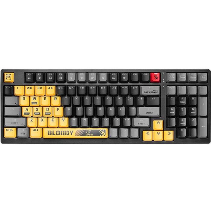 A4Tech Klaviatūra A4TKLA47389, USB, Melna, Raiba