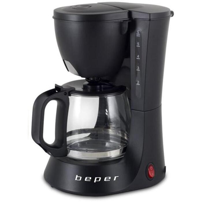 Beper Кофеварка BC.060, 600W, 0.6l, черный, моющийся пластиковый фильтр, капельный кофе, ячменный кофе (BC.060)