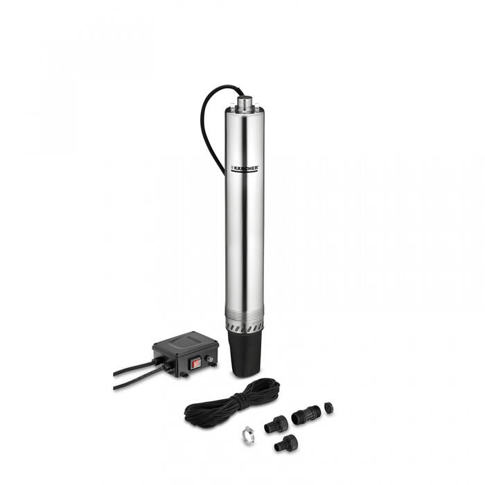 Karcher BP 4 Deep Well 1.645-421.0, 230V, 50Hz, 700W, 4.3bar, 43m, 4600l/h, 12m, 35°C, G1, 15m, nerūsējošais tērauds, pretvārsts (1.645-421.0)