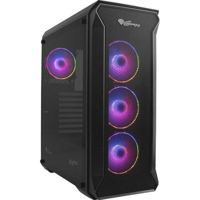 Genesis Компьютерный корпус IRID 505 ARGB NPC-1518, Mid Tower ATX, 4x120mm ARGB вентилятора, 7x2.5", 2x3.5", USB 3.0, USB 2.0 (NPC-1518)
