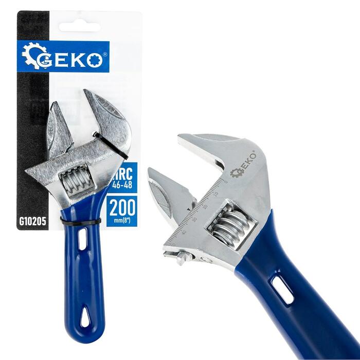 Geko regulējamais uzgriežņu atslēga G10205, 200