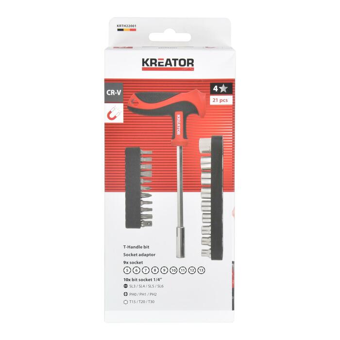 Kreator skrūvgrieža komplekts, KRTH22001, 21, 124